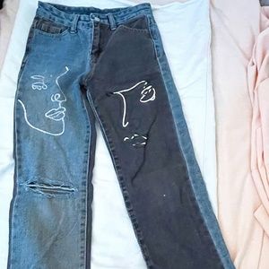 Face Print Jeans - Girls